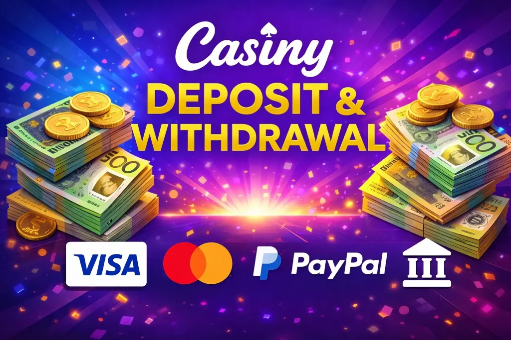 Casiny deposits and withdrawals